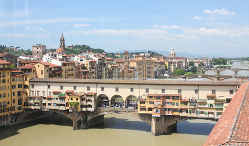 Goldsmith Bridge from Uffizi Museum